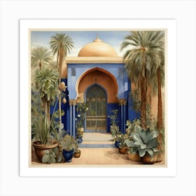 Blue Door art print Art Print