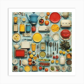 Collection Of Kitchen Utensils Art Print