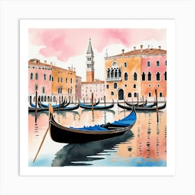 Venice Gondolas Art Print