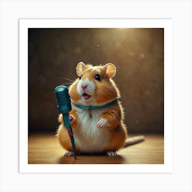 Hamster Singing 8 Art Print