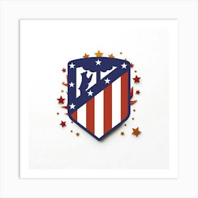 Atlético de Madrid Logo Wall Art 1 Art Print