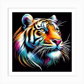 Colorful Tiger Art Print