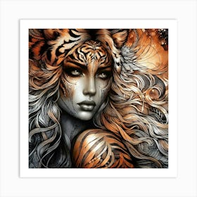 Tiger Woman Art Print