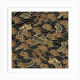 Oriental Traditional Seamless Pattern Art Print