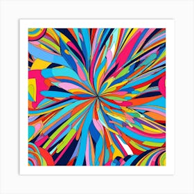 Abstract Colorful Swirls Art Print