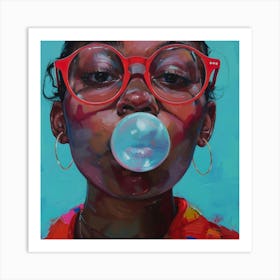 Bubblegum Girl Art Print