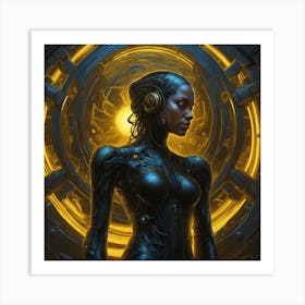 Futuristic Woman 3 Art Print