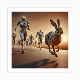 Brown Hare Out Running The Drones Art Print