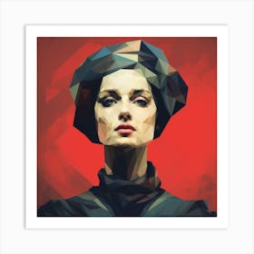 Geometric Belgian Woman 03 Art Print