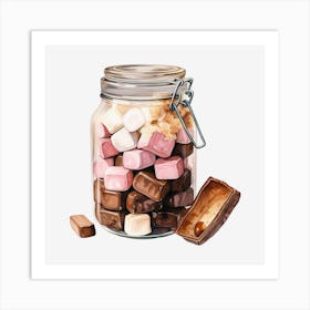 Jar Of Marshmallows 2 Art Print