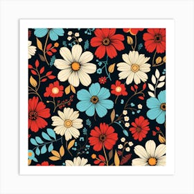 Floral Pattern 4 Art Print