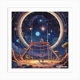 Space Playground Art Print