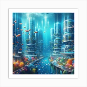 Underwater City 1 Art Print