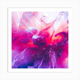 Abstract pink fluidity Poster