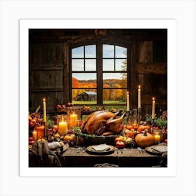 Thanksgiving Table 1 Art Print