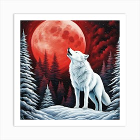 Howling Wolf 5 Art Print