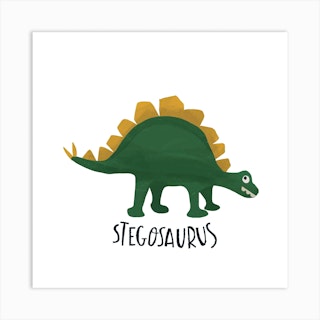 Stegosaurus Square Art Print