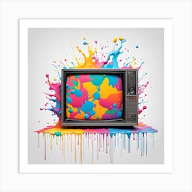 Colorful Tv Art Print