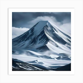 Snowy Mountain 1 Art Print