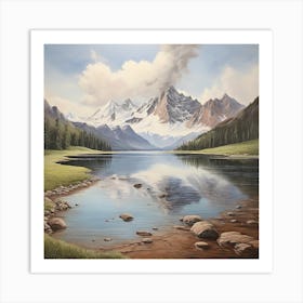 Mountain Lake Art Print