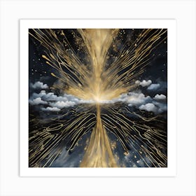 Golden Cross Art Print