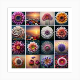 Flowers In The Sky Art Print