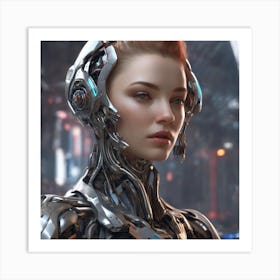 Cyborg Girl #1 Art Print