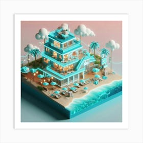 House On The Beach Art Print