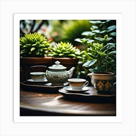 Garden indoor teapot Art Print