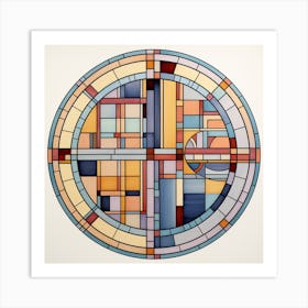 'Stained Glass Circle' Art Print