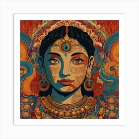 Lord Ganesha Energy auras Art Print