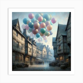 Balloons In The Sky Art Print