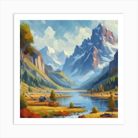 Landscape Painting 3 Art Print