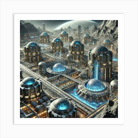 A Futuristic City Asterian Syndicate 1024 Art Print