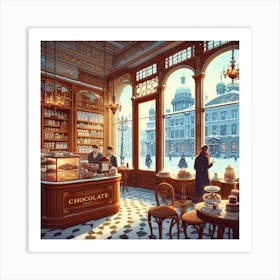 Cafe In St Petersburg Art Print