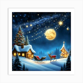 Christmas Night Art Print