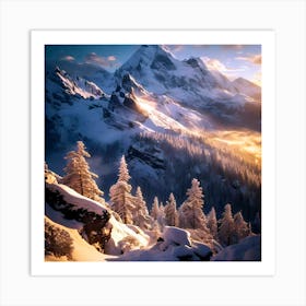 Snowy Mountains 2 Art Print