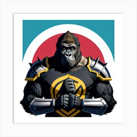 Gorilla Warrior Art Print