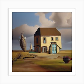 House In The Desert Art Print