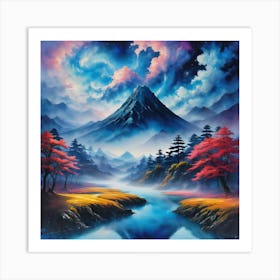 Asian Landscape Painting Art Print