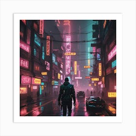 Cyberpunk City Art Print