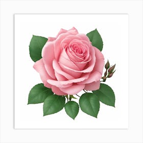 Pink Rose 1 Art Print