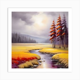 Autumn In The Mountains Art Print