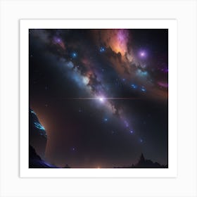 Space Landscape Art Print