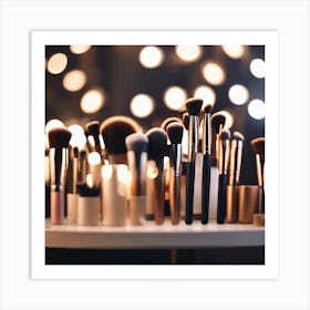 Make Up Brushes and beauty  Art Print