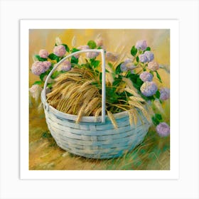 Basket Of Flowers 10 Art Print