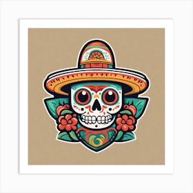 Day Of The Dead Skull 116 Art Print