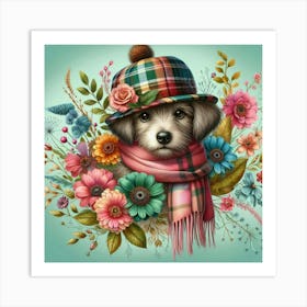 Dog In A Hat 1 Art Print