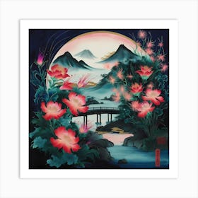 Lotus Flower Art Print