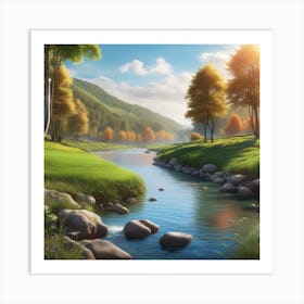 Landscape Painting 222 Art Print